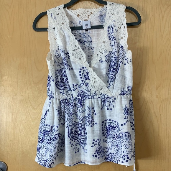 CAbi Veranda Lace Boho Paisley Tank Top - Picture 3 of 12